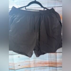Black Athletic Shorts with Drawstring